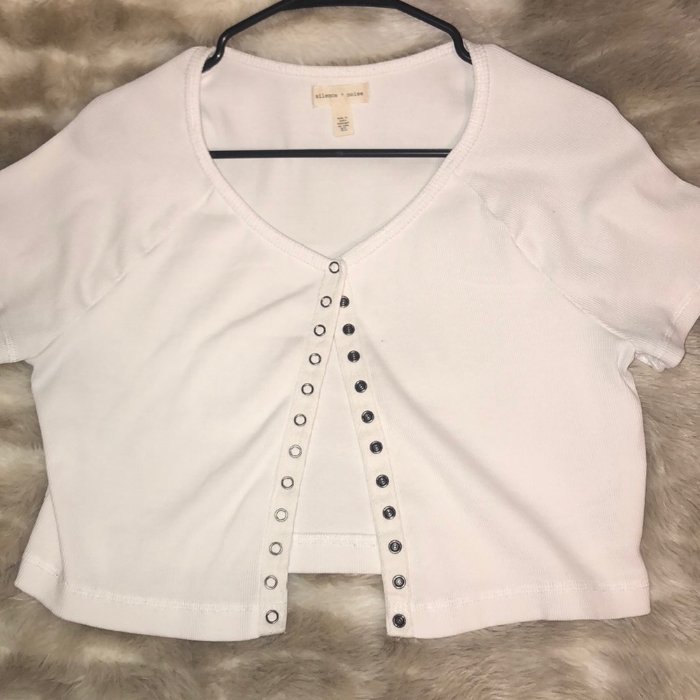 Urban outfitters button crop top